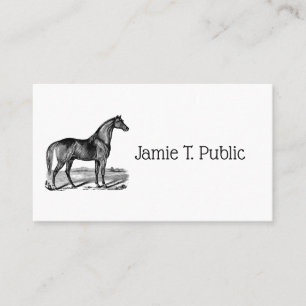 Tarjeta De Visita Caballo Antiguo de Pie