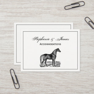 Tarjeta De Visita Caballo Antiguo de Pie