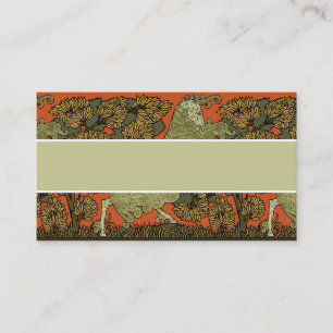 Tarjeta De Visita Caballo Art Nouveau de Verneuil: Vintage Ecuestre
