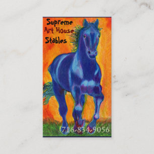Tarjeta De Visita Caballo azul