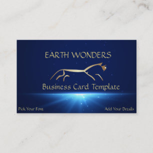 Tarjeta De Visita Caballo blanco Uffington de oro