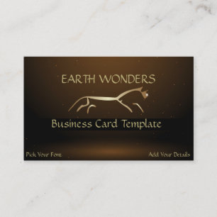 Tarjeta De Visita Caballo blanco Uffington de oro Geoglíficos