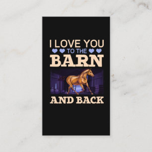 Tarjeta De Visita Caballo Chica Barn Amor Ecuestre
