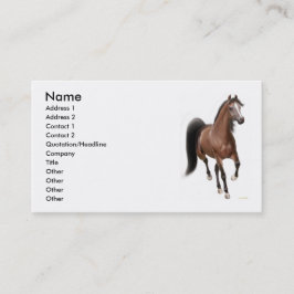 Tarjeta De Visita Caballo de bahía el trotar