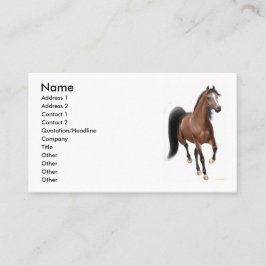 Tarjeta De Visita Caballo de bahía el trotar