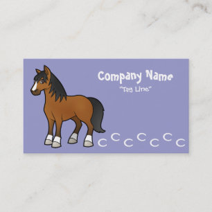 Tarjeta De Visita Caballo de Dibujos Animados