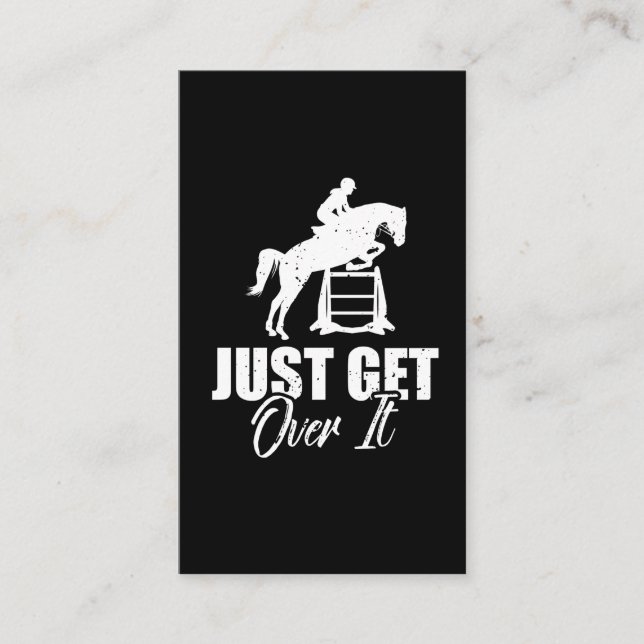 Tarjeta De Visita Caballo de equitación con salto de salto (Anverso)