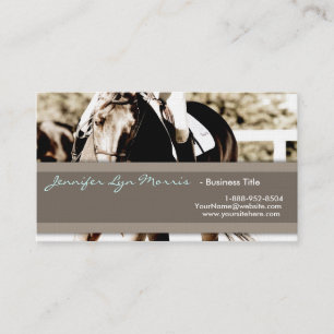 Tarjeta De Visita Caballo de espectáculo marrón y blanco