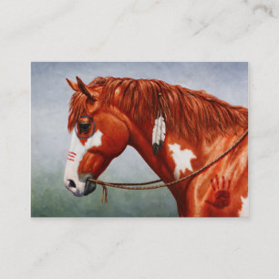 Tarjeta De Visita Caballo de guerra de castaño nativo americano Pint