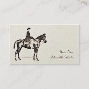 Tarjeta De Visita Caballo de la silla para montar a mujeriegas y