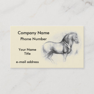 Tarjeta De Visita Caballo de Leonardo da Vinci