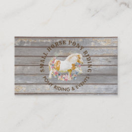 Tarjeta De Visita Caballo de madera rústica Paseo tren raza Ecuestre