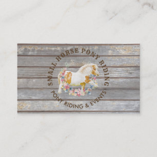 Tarjeta De Visita Caballo de madera rústica Paseo tren raza Ecuestre