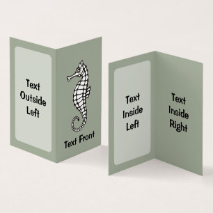 Tarjeta De Visita Caballo de mar negro