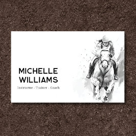 Tarjeta De Visita Caballo de Montar Inglés Equitación Salto Eventos