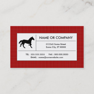 Tarjeta De Visita caballo de rebanada