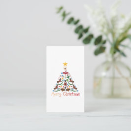 Tarjeta De Visita Caballo de rock de navidad