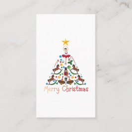 Tarjeta De Visita Caballo de rock de navidad