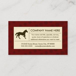 Tarjeta De Visita caballo de semitono