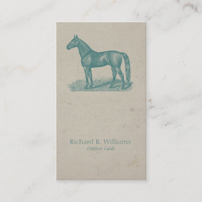 Tarjeta De Visita Caballo de Viantage (Anverso)