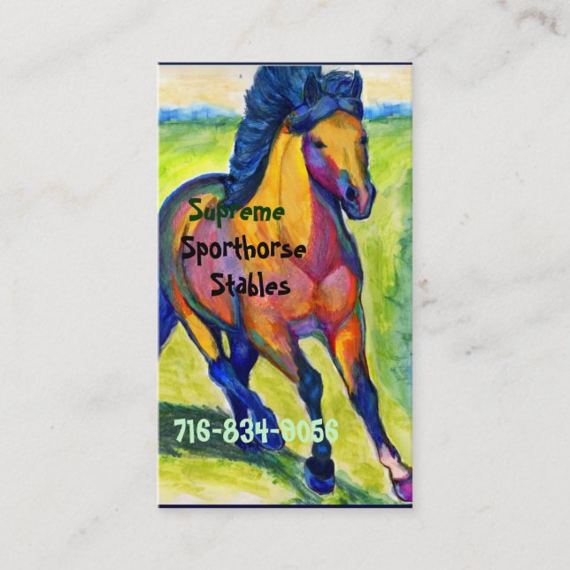 Tarjeta De Visita Caballo del arte (Anverso)
