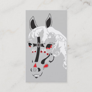 Tarjeta De Visita caballo del cráneo del azúcar