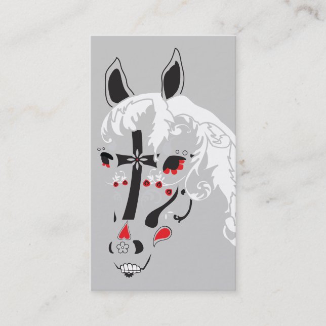 Tarjeta De Visita caballo del cráneo del azúcar (Anverso)