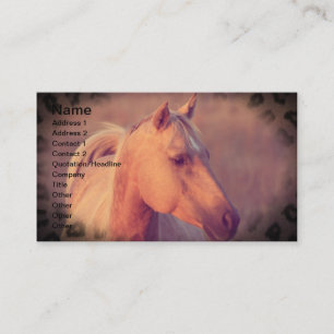 Tarjeta De Visita Caballo del Palomino
