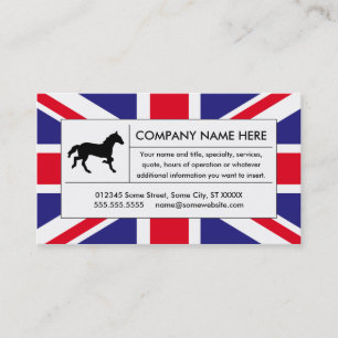 Tarjeta De Visita caballo del reino unido