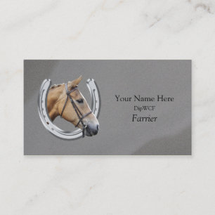 Tarjeta De Visita Caballo dentro del logotipo de herradura