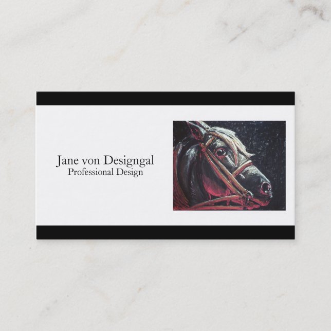 Tarjeta De Visita Caballo Dramático (Anverso)