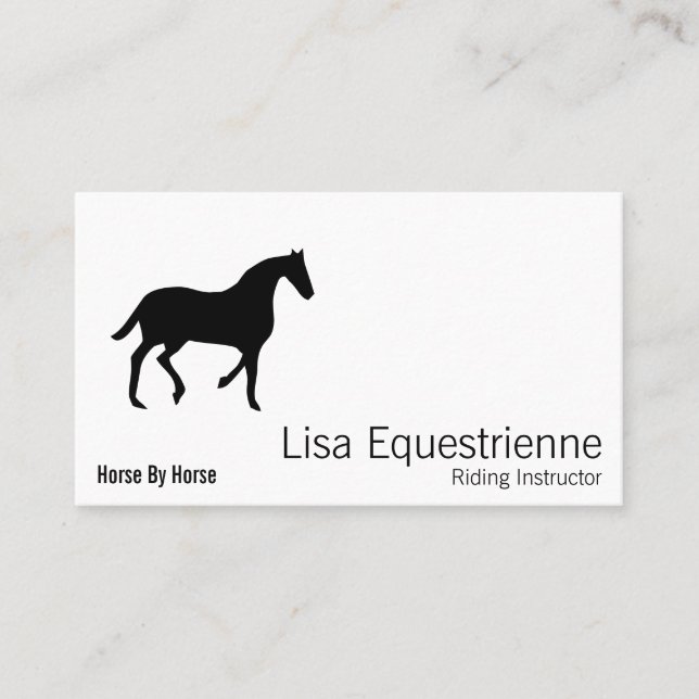 Tarjeta De Visita Caballo ecuestre (Anverso)