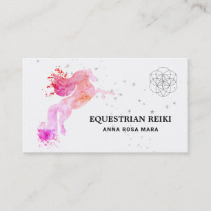 Tarjeta De Visita Caballo ecuestre curativo de la energía de Reiki