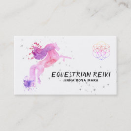 Tarjeta De Visita Caballo ecuestre curativo Reiki de la energía del