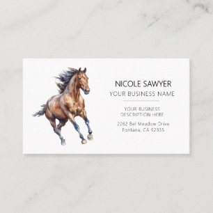 Tarjeta De Visita Caballo Ecuestre Personalizado Profesional