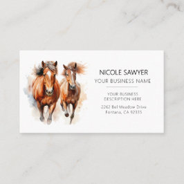 Tarjeta De Visita Caballo Ecuestre Personalizado Profesional