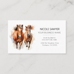 Tarjeta De Visita Caballo Ecuestre Personalizado Profesional