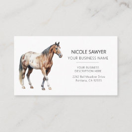 Tarjeta De Visita Caballo Ecuestre Personalizado Profesional