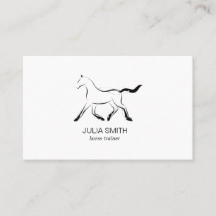 Tarjeta De Visita Caballo elegante   Entrenador de caballos