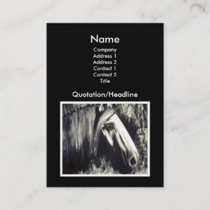 Tarjeta De Visita Caballo Gris
