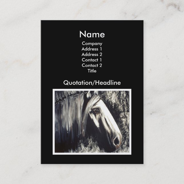 Tarjeta De Visita Caballo Gris (Anverso)