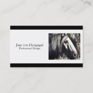 Tarjeta De Visita Caballo Gris