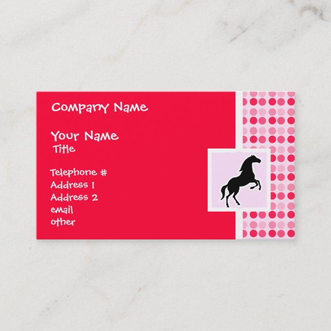 Tarjeta De Visita Caballo lindo (Anverso)