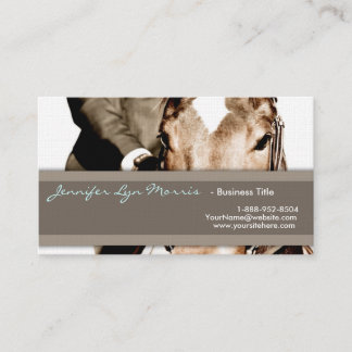 Tarjeta De Visita Caballo marrón y blanco