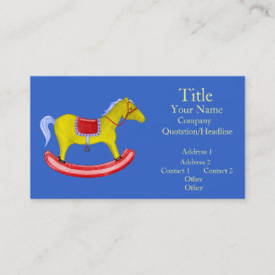 Tarjeta De Visita Caballo mecedora - juguetes tradicionales (colores