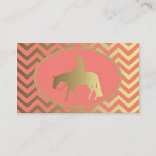 Tarjeta De Visita Caballo occidental del placer de los galones