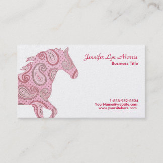 Tarjeta De Visita Caballo Pink Paisley