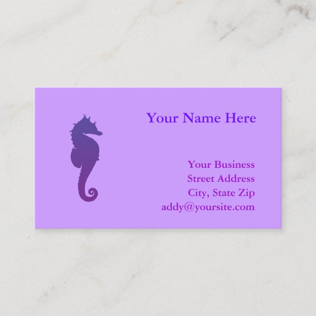Tarjeta De Visita Caballo Purple Magic Sea (Anverso)
