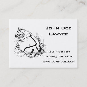 Tarjeta De Visita Caballo que miente abajo ilustracion