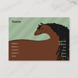 Tarjeta De Visita Caballo - rechoncho